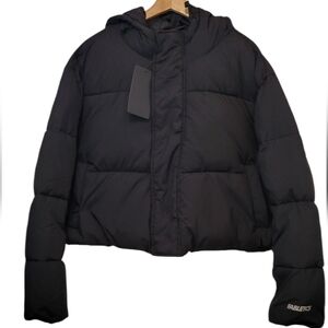 NWT Fabletics Essential Cropped Hoodie Puffer Jacket Women's Size 1X